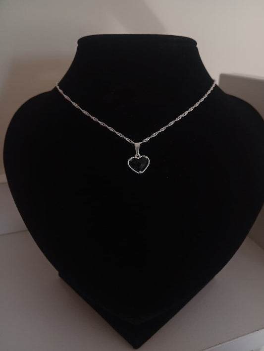 Collar Corazón Obsidiana
