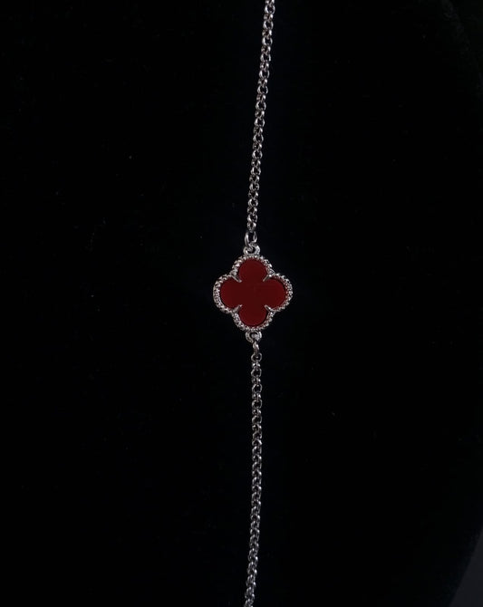 Pulsera Trébol Burdeo