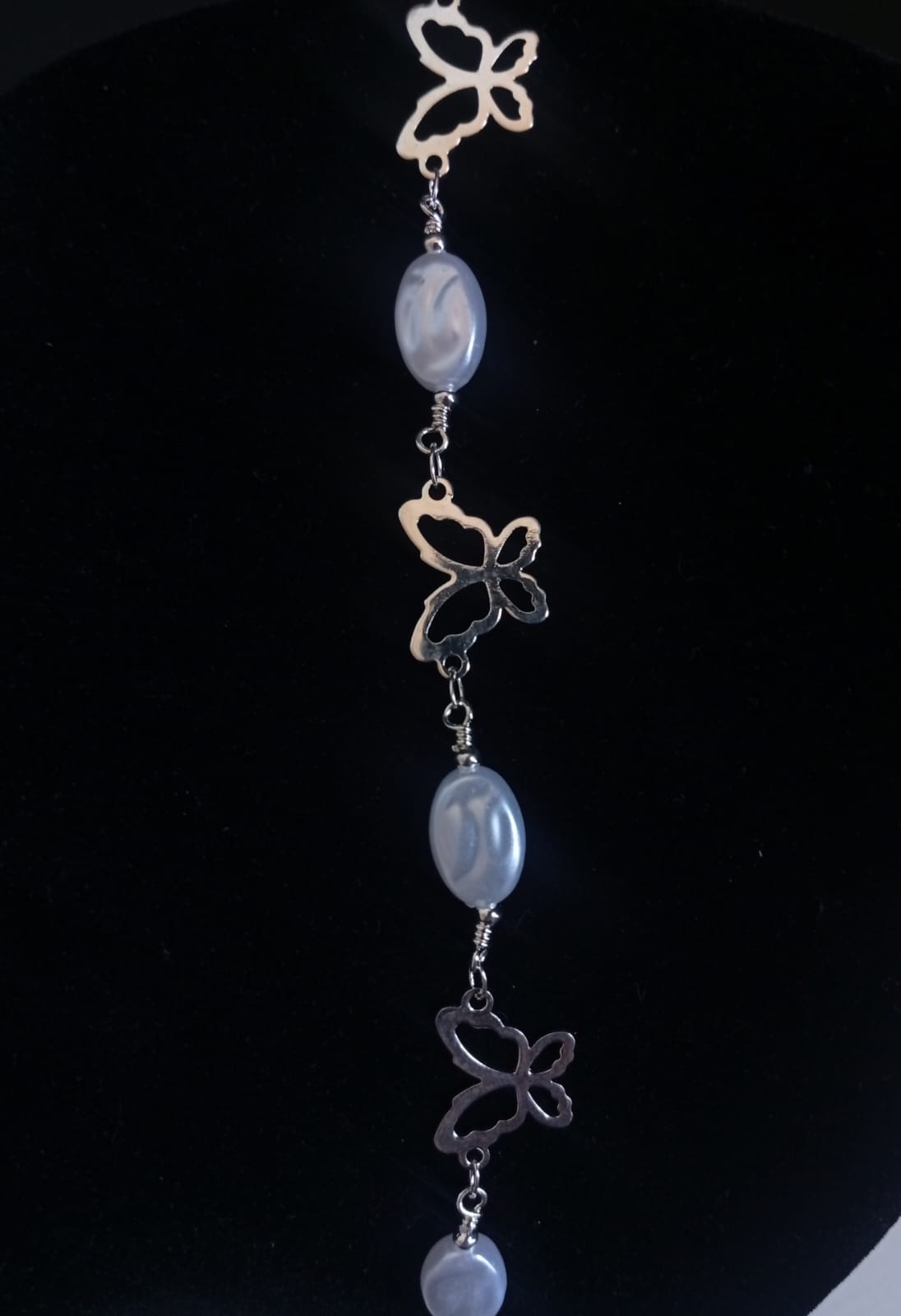 Pulsera Mariposas y Perlas XL